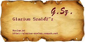 Glazius Szaléz névjegykártya
